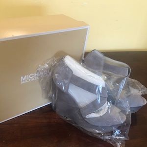 Michael Kors grey wedge size 8